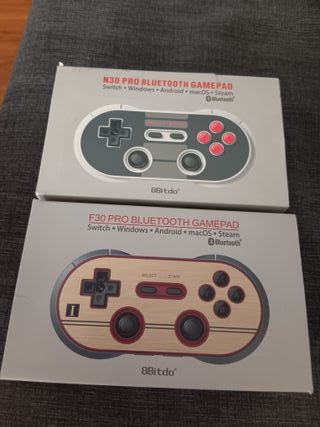 2 Mandos 8Bitdo Bluetooth N30 Pro y F30 Pro