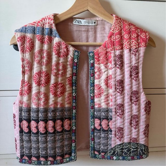 Chaleco Zara Patchwork Talla XS