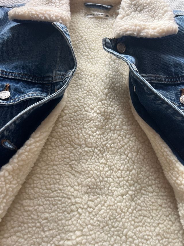 Cazadora vaquera Green Coast forrada borreguito T.