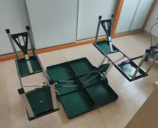 Mesa Pvc Plegable Picnic Verde.