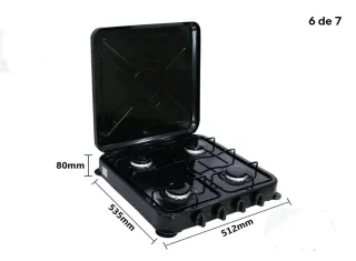 Cocina Portátil Gas 4 Fuegos