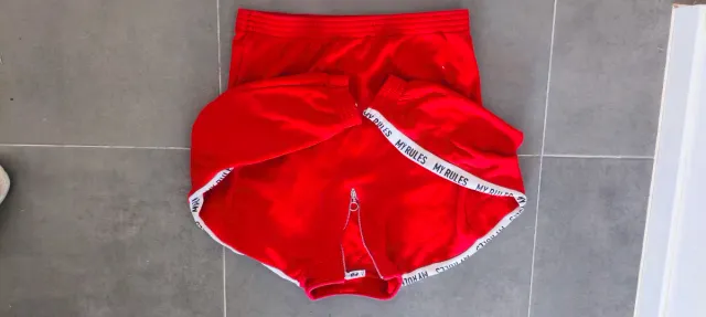 Sudadera roja cremallera mujer talla S