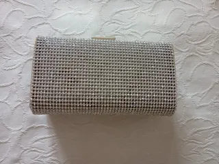 Bolso de fiesta clutch plateado