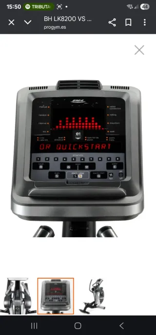 Bicicleta Elíptica BH LK8200