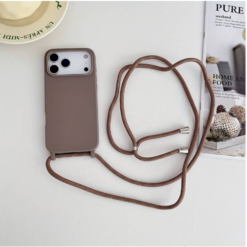 Funda iPhone 17 Pro Colgante-Marrón-Nuevo