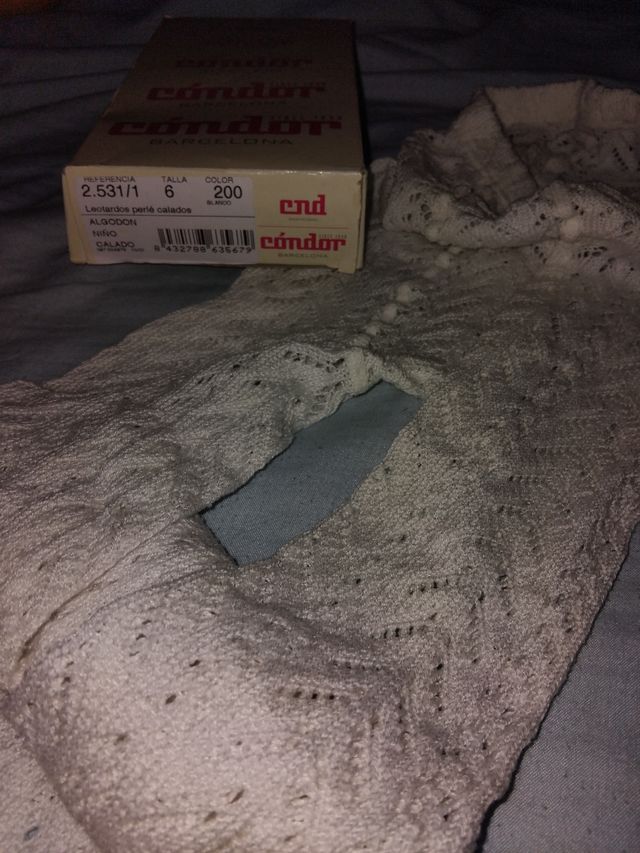 Leotardos Cóndor Fallero Talla 6 Blanco