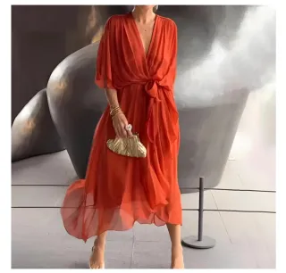 Vestido naranja sin estrenar talla única