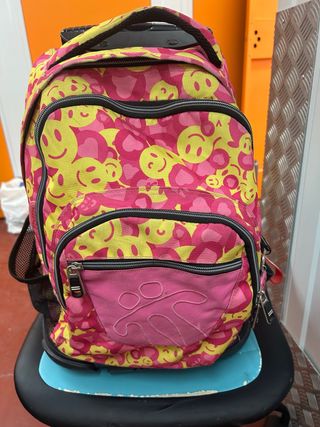 Mochila Totto Smiley Amarillo y Rosa