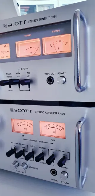 Scott A-436 Amplificador + T-526L Tuner USA