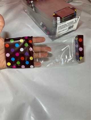 100 Bolsas Celofán 10x22cm Lunares
