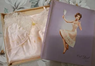 Sottoveste Raso Rosa Vintage TG 3 Cal Paul