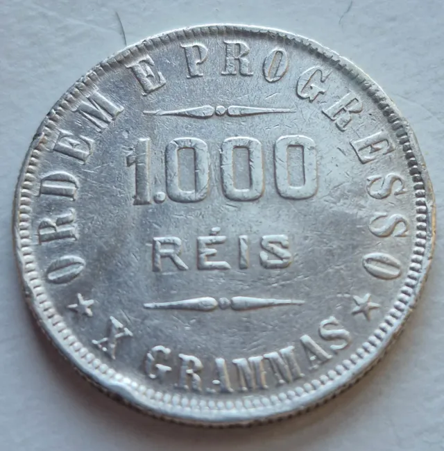 Brasil 1000 Reis Plata 1910