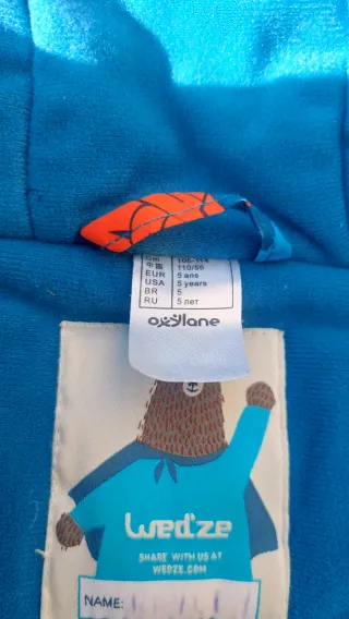 Mono de esquí infantil con chaqueta y guantes tall