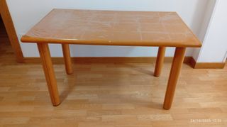 Mesa redonda cristal 70cm diámetro y 2 sillones mi