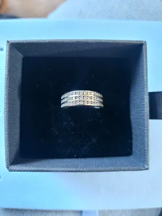 Anillo Oro Blanco con Circonitas