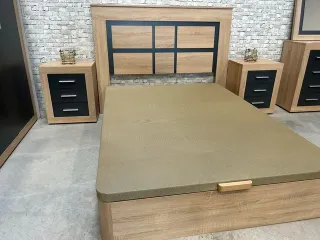 Nuevo: Canapé + cabecero + 2 mesillas 135x190cm