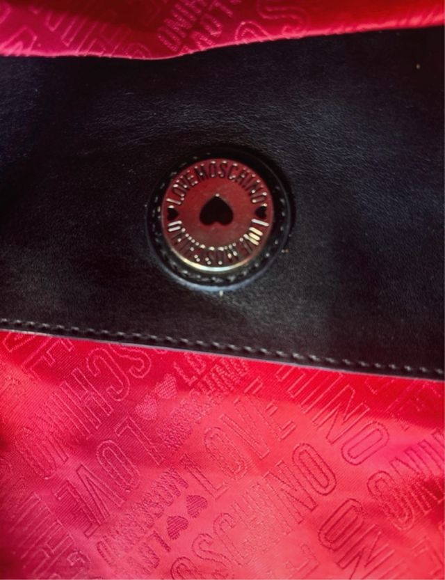 Bolso Grande Love Moschino Negro Acolchado