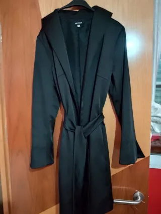 Chaqueta de raso MOPPE negra talla M