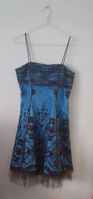 VESTIDO FIESTA EASY WEAR AZUL&NEGRO 36