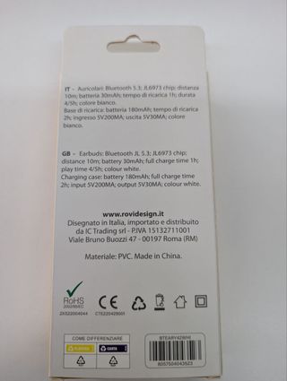 Rovi Pods Y42 Auricolari True Wireless Bianchi