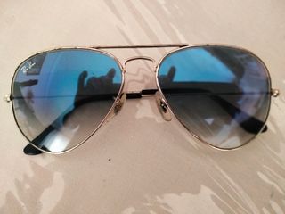 Gafas de sol Ray-Ban Aviator plata y azul