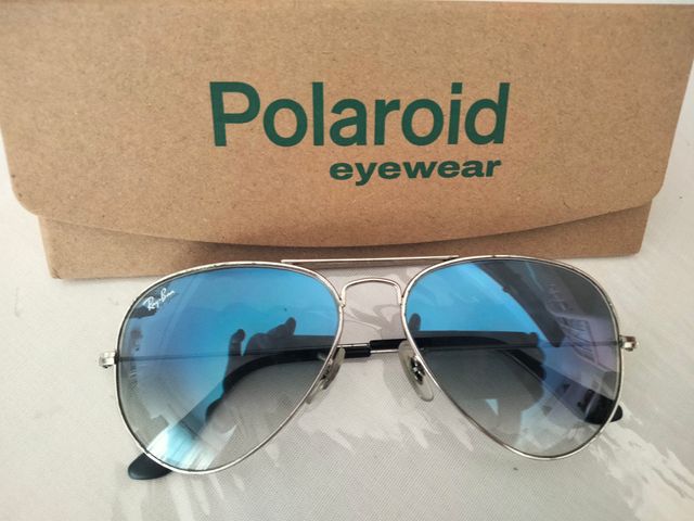 Gafas de sol Ray-Ban Aviator plata y azul