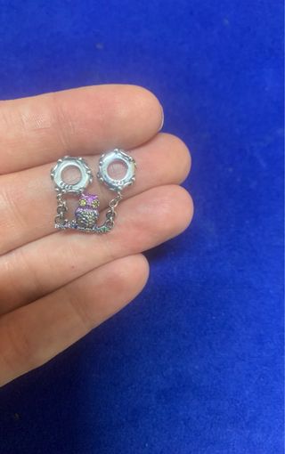 Cadena Seguridad Búho Suerte Pulsera Pandora Plata