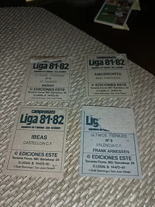 Cromos Fútbol Este 81/82