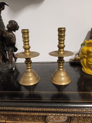 Candelabros barrocos bronce