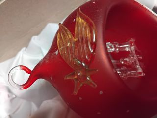 Palla di Natale in Vetro Rosso