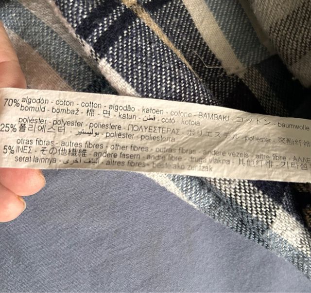 Zara, Chaqueta o sobre camisa de cuadros, talla S