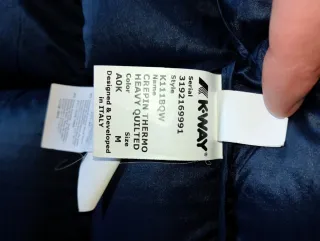 K-Way Crepin Thermo Heavy tg M ( veste una XL )