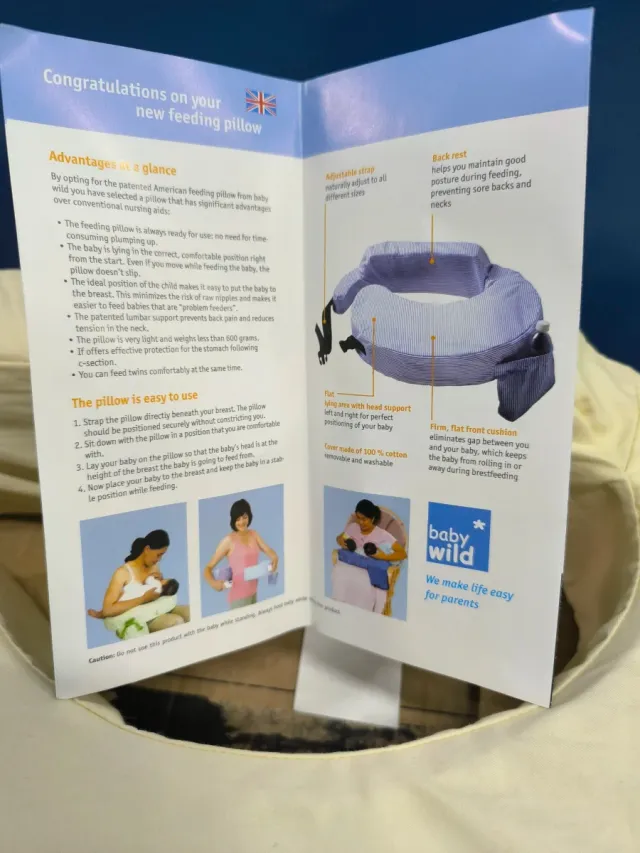 Almohada de lactancia color crema