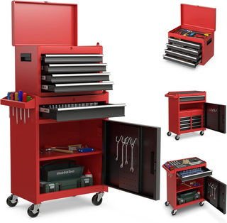 Cassettiera Portautensili a 4 Cassetti, Carrello p