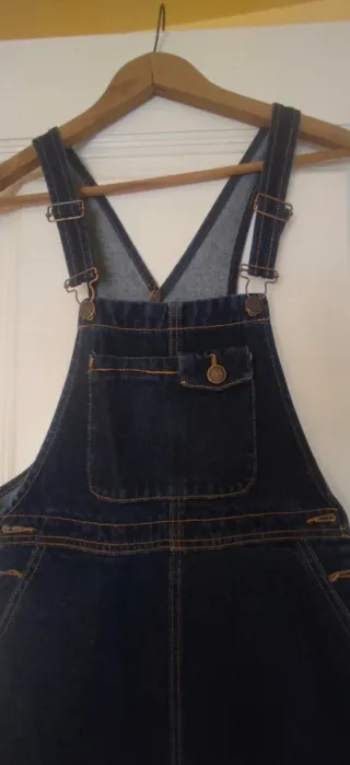 Vestido Peto Denim Stradivarius Talla XS