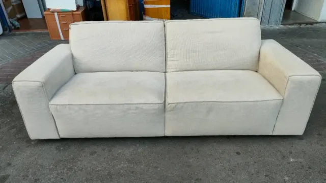 Sofá Grande 2 Plazas Beige Tela  640513971