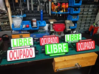 2 Letreros Taxi Libres/Ocupados