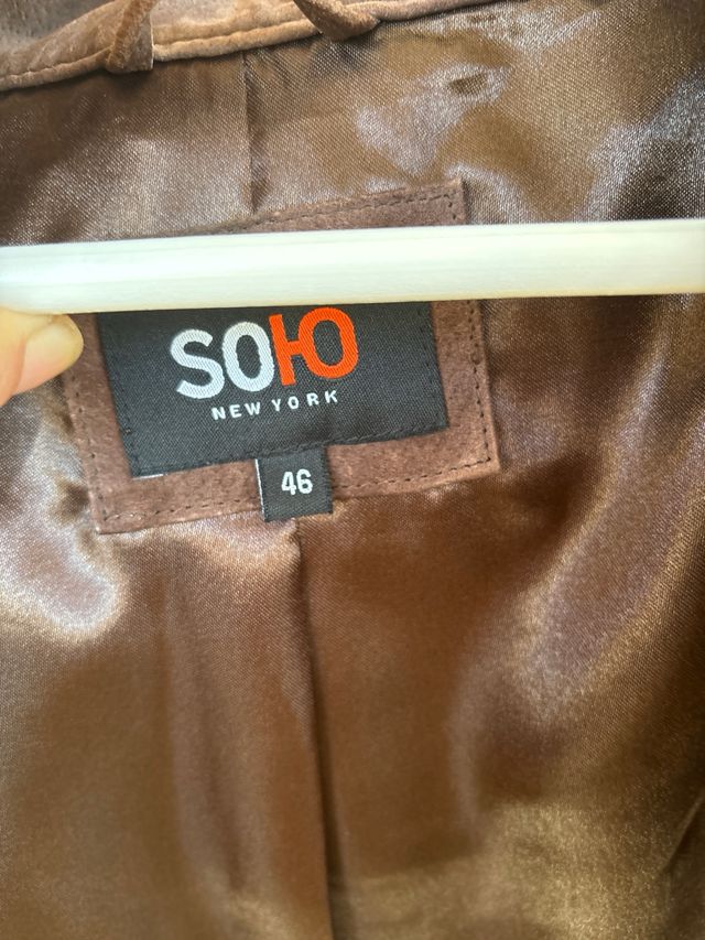 Chaqueta Piel SOHO New York Marrón Talla 44