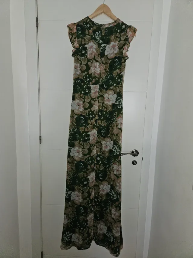 Vestido verde floral El Corte Inglés