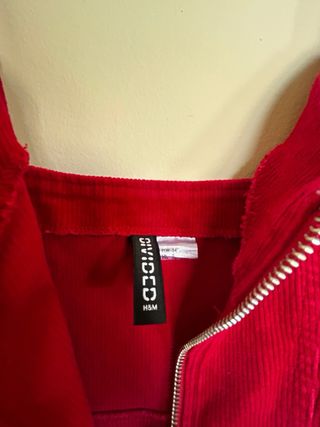 Vestido de pana rojo talla XS