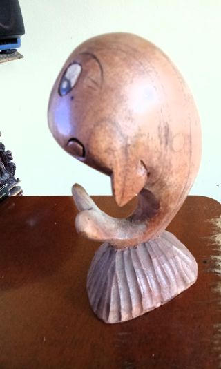 Delfino in legno intagliato 16 cm