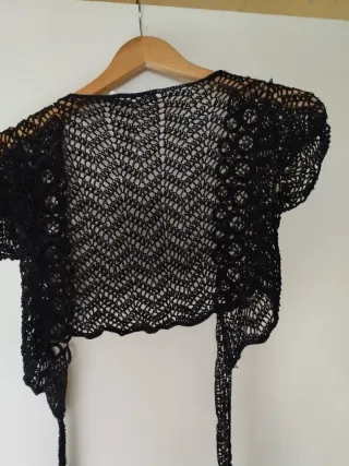 Torera crochet negra