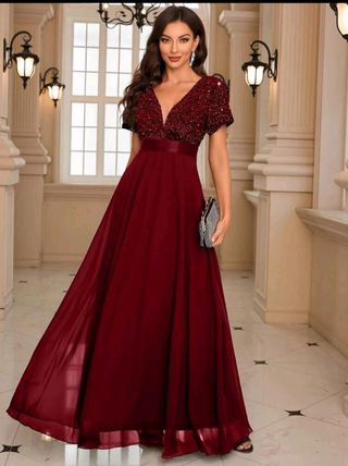 Vestido de fiesta morado