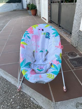 Hamaca bebé con estampado de flamencos
