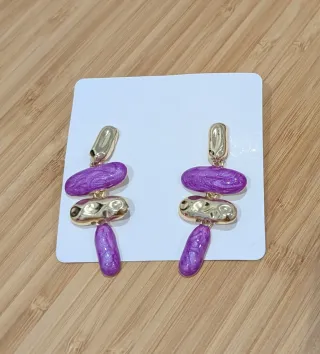 Pendientes buganvilla dorados