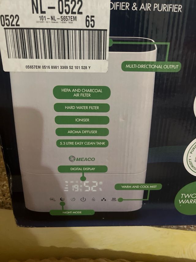 Umidificatore MeacoMist Deluxe 2020 5.3L