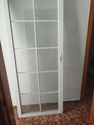 Puertas de terraza con cristal. Son 2 80 cmx 203cm