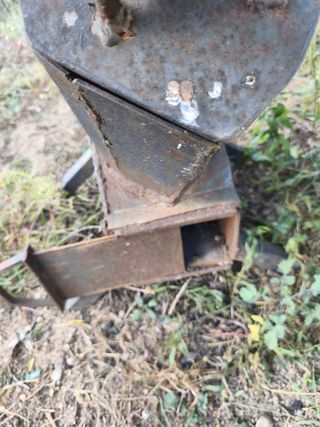 Estufa leña con parrilla metal