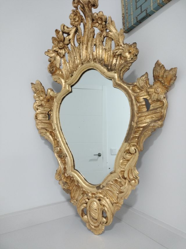 Espejo Cornucopia Antiguo Dorado