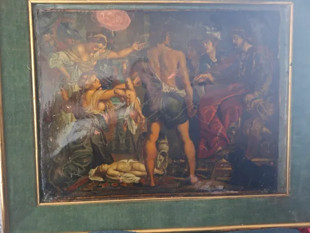 Cobre antiguo pintado